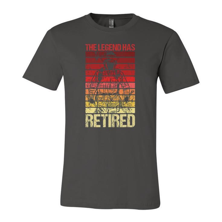 The Legend Has Retired Fire Department Fireman Firefighter Jersey T-Shirt