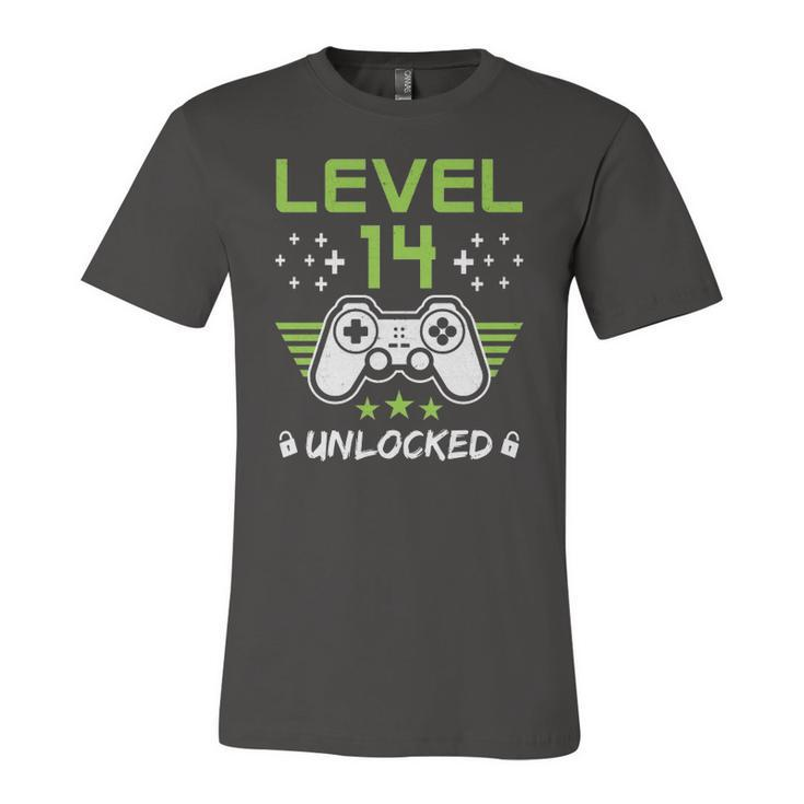 Level 14 Unlocked 14Th Birthday Jersey T-Shirt