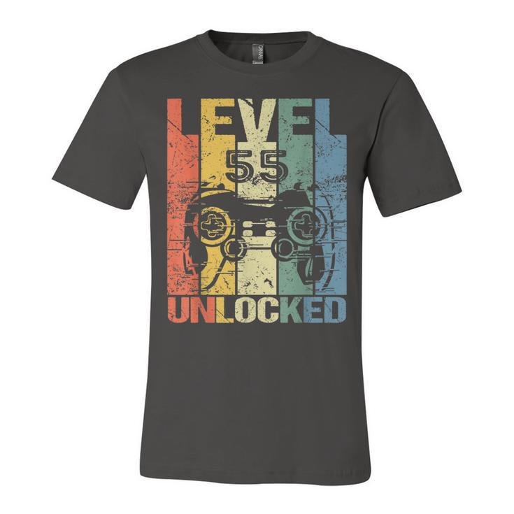 Level 55 Unlocked Awesome 1967 Video Game 55Th Birthday Gift  Unisex Jersey Short Sleeve Crewneck Tshirt