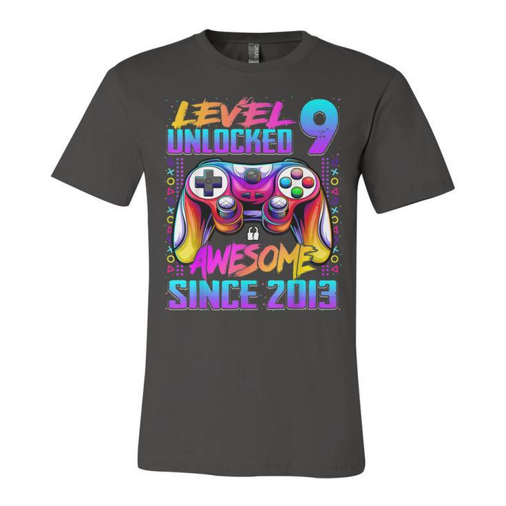 Level 9 Unlocked Awesome Since 2013 9Th Birthday Gaming  V5 Unisex Jersey Short Sleeve Crewneck Tshirt
