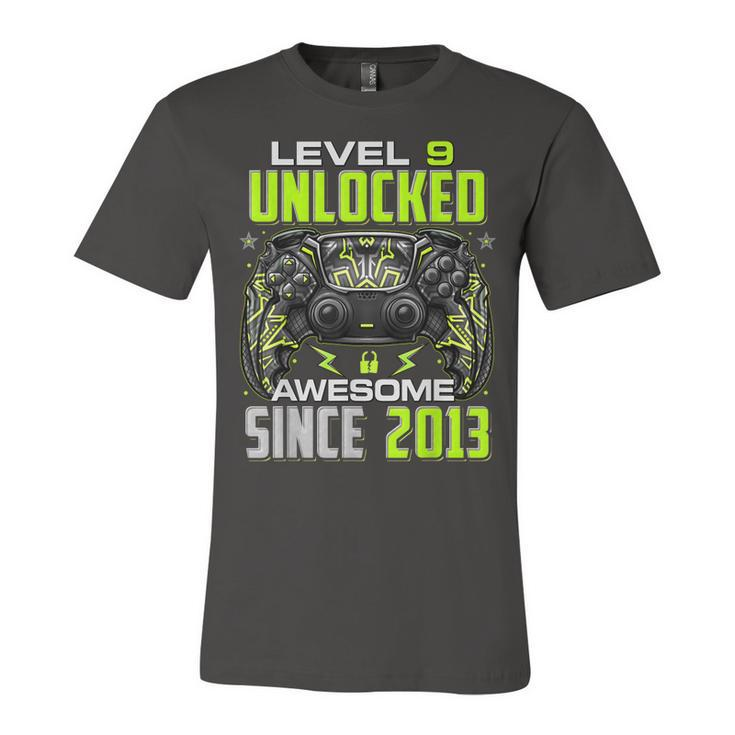 Level 9 Unlocked Awesome Since 2013 9Th Birthday Gaming  V8 Unisex Jersey Short Sleeve Crewneck Tshirt
