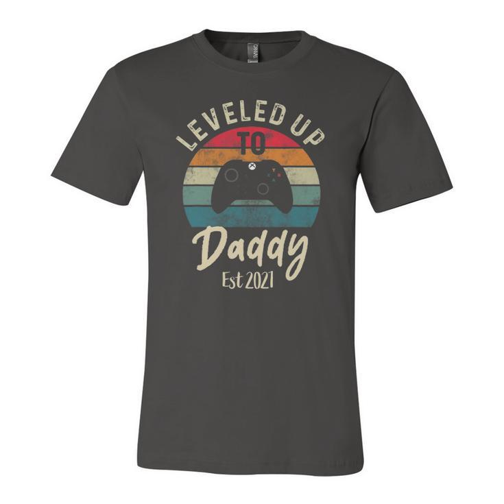 I Leveled Up To Daddy Promoted New Dad Again 2021 Ver2 Jersey T-Shirt