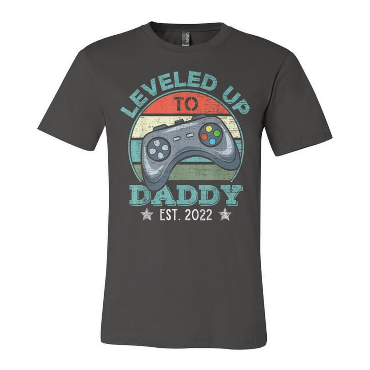 Leveled Up To Daddy 2022 Video Gamer Soon To Be Dad 2022  Unisex Jersey Short Sleeve Crewneck Tshirt