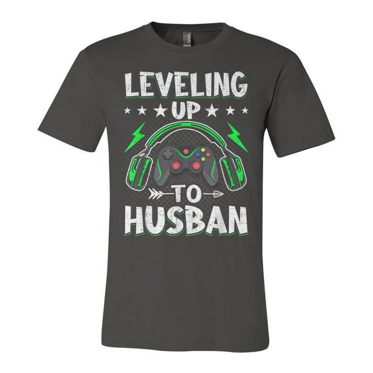 Leveling Up To Husban Husband Video Gamer Gaming  Unisex Jersey Short Sleeve Crewneck Tshirt