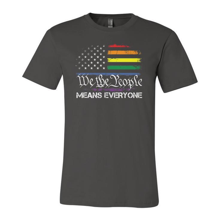 Lgbt Vintage 1776 American Flag We The People Means Everyone Jersey T-Shirt