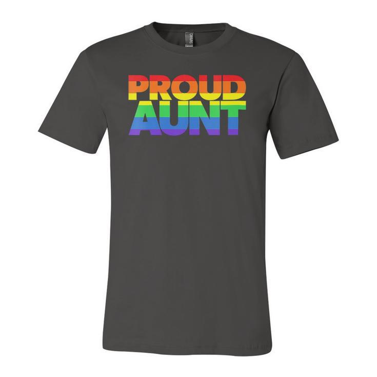 Lgbtq Aunt Gay Pride Ally Lgbt Proud Aunt Jersey T-Shirt