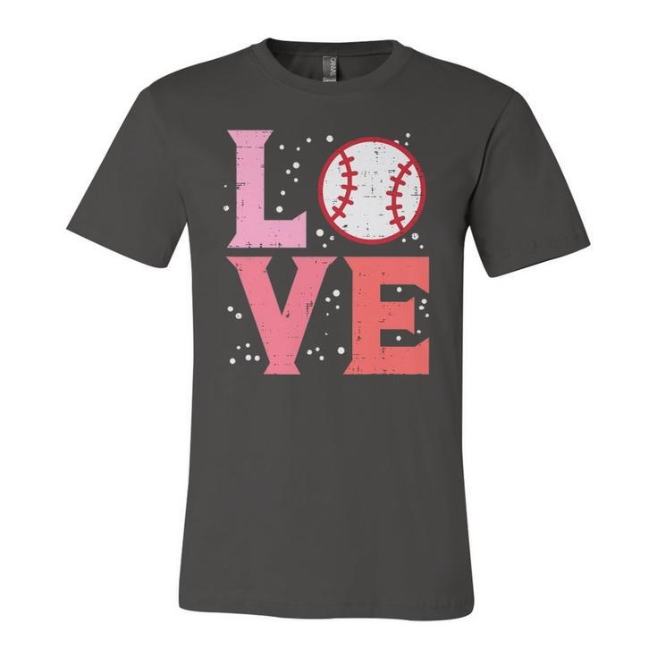 Love Baseball Cute Sports Fan Player Team Kids Jersey T-Shirt
