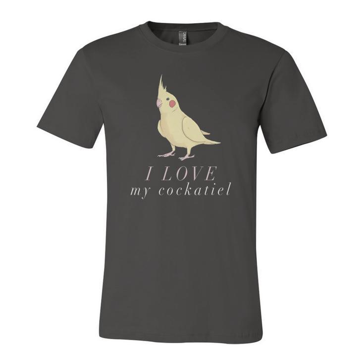 I Love My Cockatiel Cockatiel Parrot Jersey T-Shirt