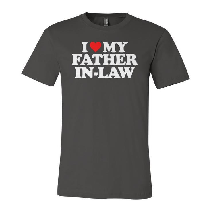 I Love My Father In Law Heart Fun Tee Jersey T-Shirt