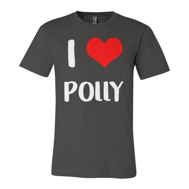 I Love Polly Guy Heart Anniversary 6 Happy Valentines Day Jersey T-Shirt