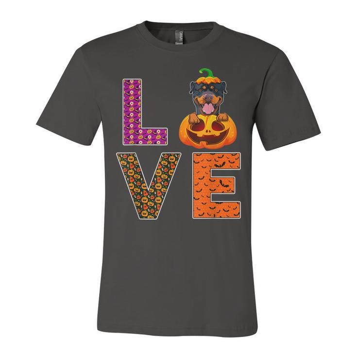 Love Rottweiler Halloween Costume Funny Dog Lover  Unisex Jersey Short Sleeve Crewneck Tshirt