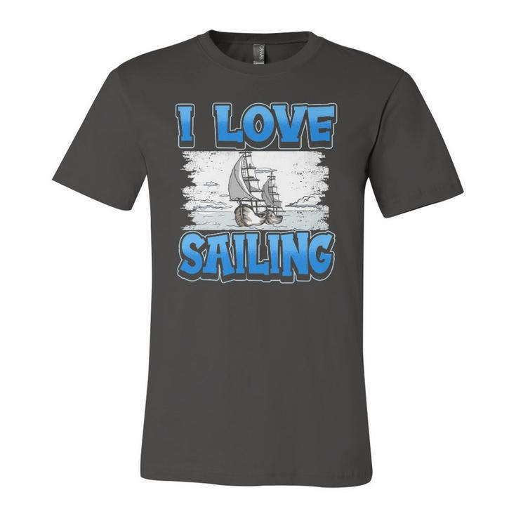 I Love Sailing Sailor Boat Ocean Ship Captain Jersey T-Shirt