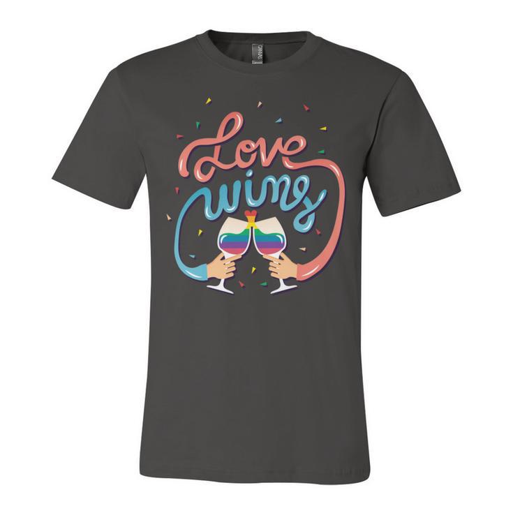 Love Wins  389 Trending Shirt Unisex Jersey Short Sleeve Crewneck Tshirt