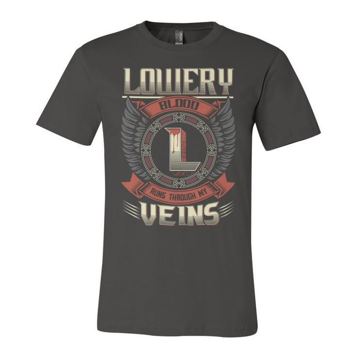 Lowery Blood  Run Through My Veins Name Unisex Jersey Short Sleeve Crewneck Tshirt