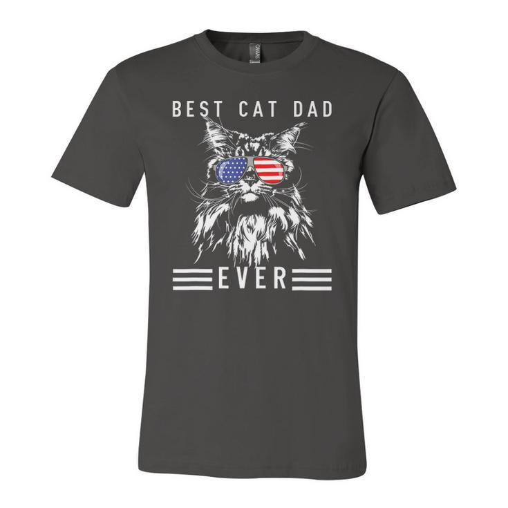 Maine Coon Cat Best Cat Dad Ever Cat Maine Coon Jersey T-Shirt