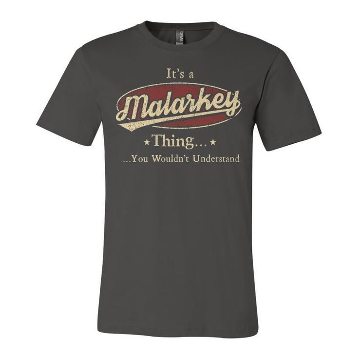 Malarkey Shirt Personalized Name Gifts T Shirt Name Print T Shirts Shirts With Name Malarkey Unisex Jersey Short Sleeve Crewneck Tshirt