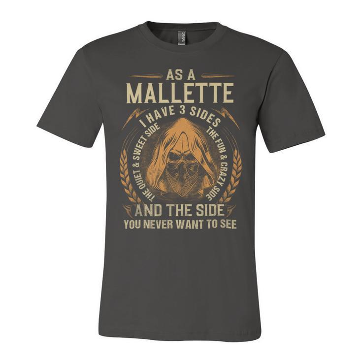 Mallette Name Shirt Mallette Family Name Unisex Jersey Short Sleeve Crewneck Tshirt