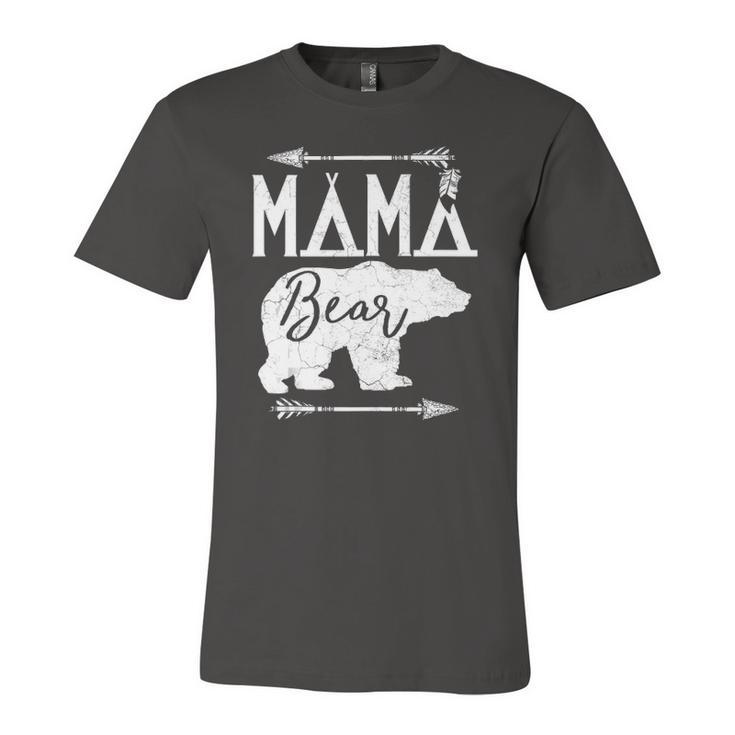 Mama Bear For Wife Mommy Matching Jersey T-Shirt