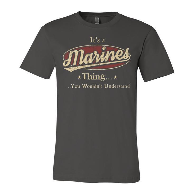 Marines Name Print T Shirts Shirts With Name Marines Men's T-Shirt Back ...