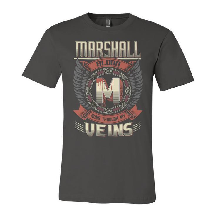 Marshall Blood  Run Through My Veins Name V3 Unisex Jersey Short Sleeve Crewneck Tshirt