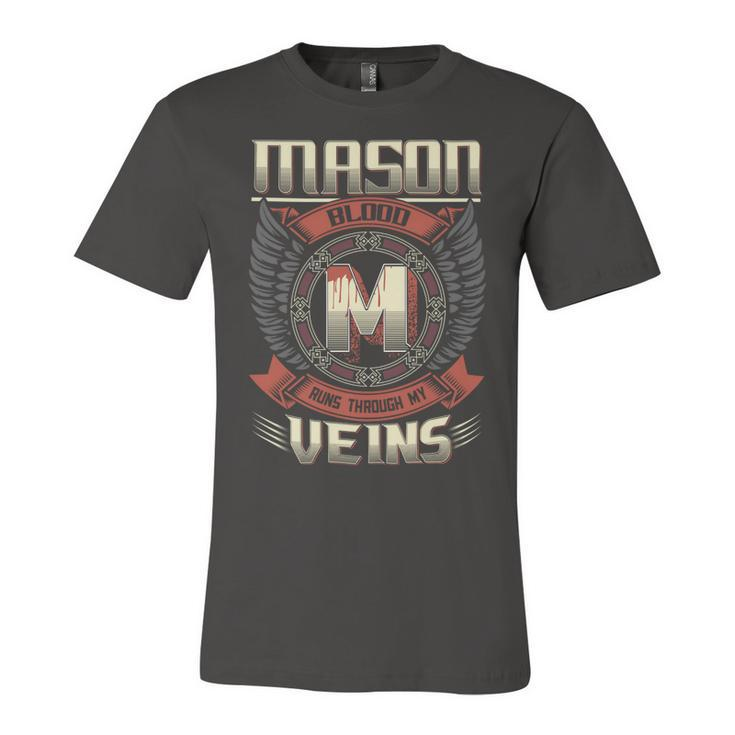 Mason Blood  Run Through My Veins Name V2 Unisex Jersey Short Sleeve Crewneck Tshirt