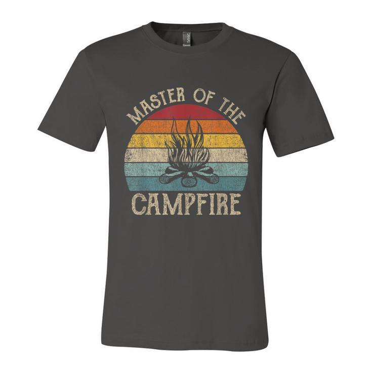 Master Of The Campfire Camping Retro Camper  Unisex Jersey Short Sleeve Crewneck Tshirt