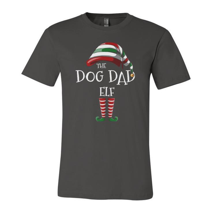 Matching The Dog Dad Elf Christmas Group Jersey T-Shirt
