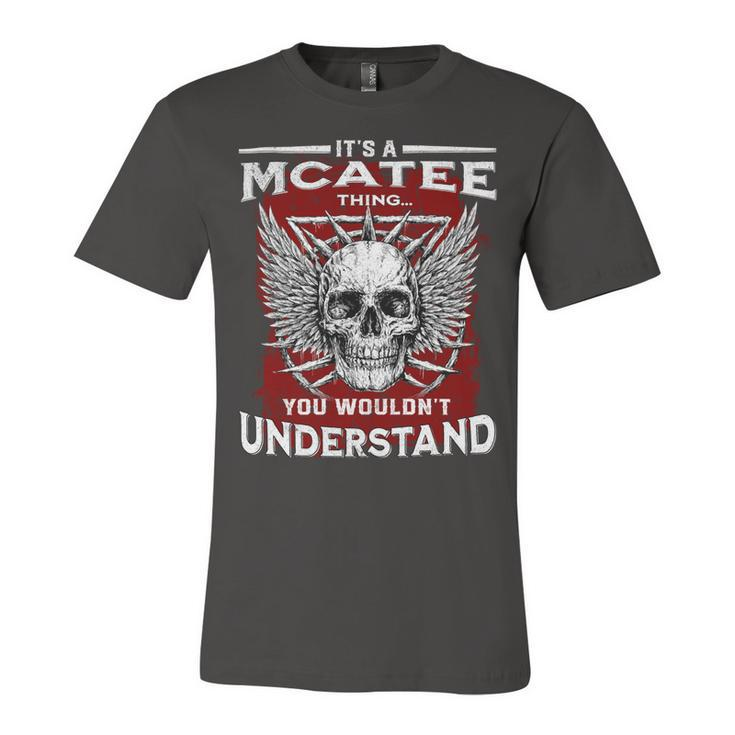 Mcatee Name Shirt Mcatee Family Name V3 Unisex Jersey Short Sleeve Crewneck Tshirt