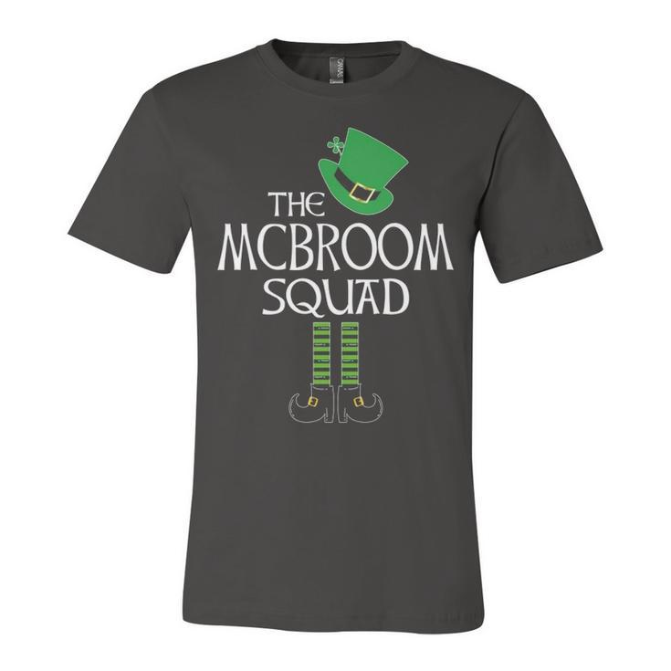 Mcbroom Name Gift   The Mcbroom Squad Leprechaun Unisex Jersey Short Sleeve Crewneck Tshirt