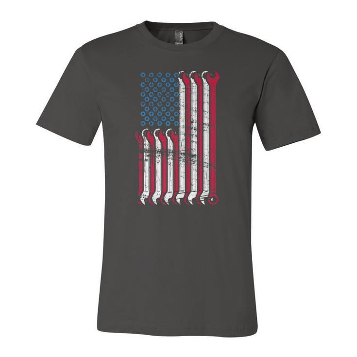 Mechanic American Flag Combination Wrenches Jersey T-Shirt