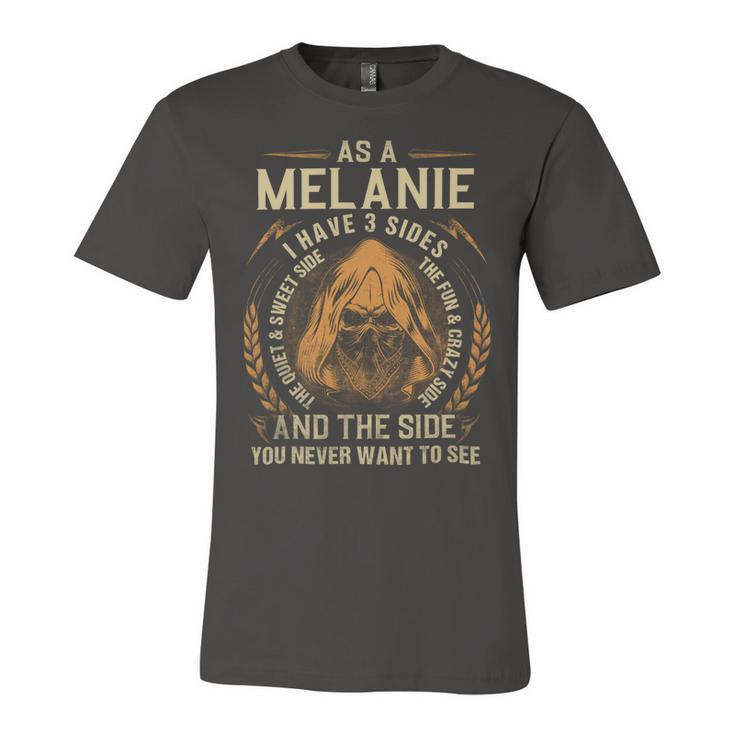 Melanie Name Shirt Melanie Family Name Unisex Jersey Short Sleeve Crewneck Tshirt