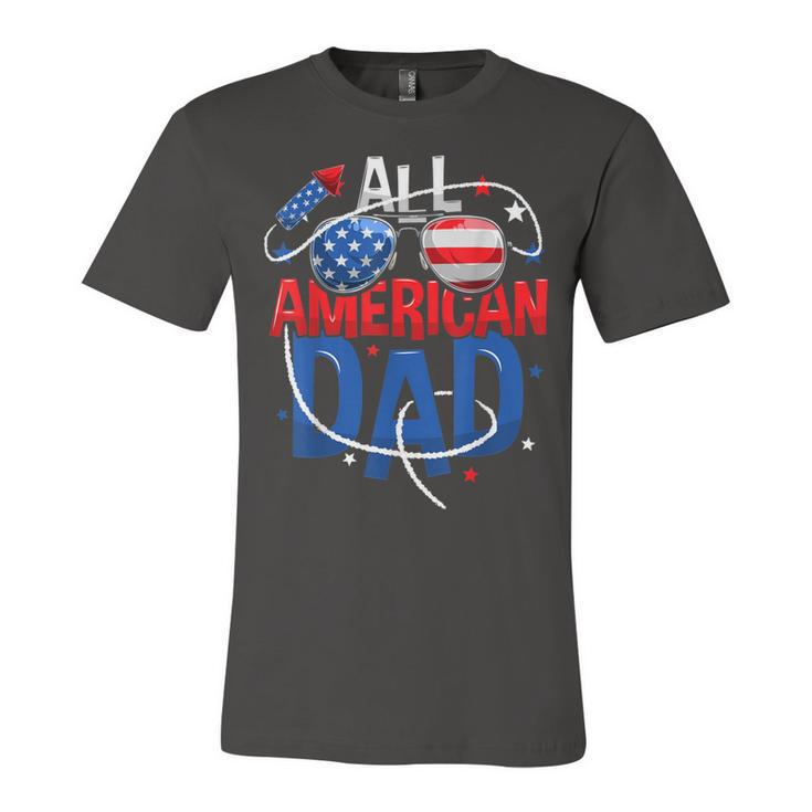Mens All American Dad 4Th Of July Fathers Day Men Matching Family  Unisex Jersey Short Sleeve Crewneck Tshirt