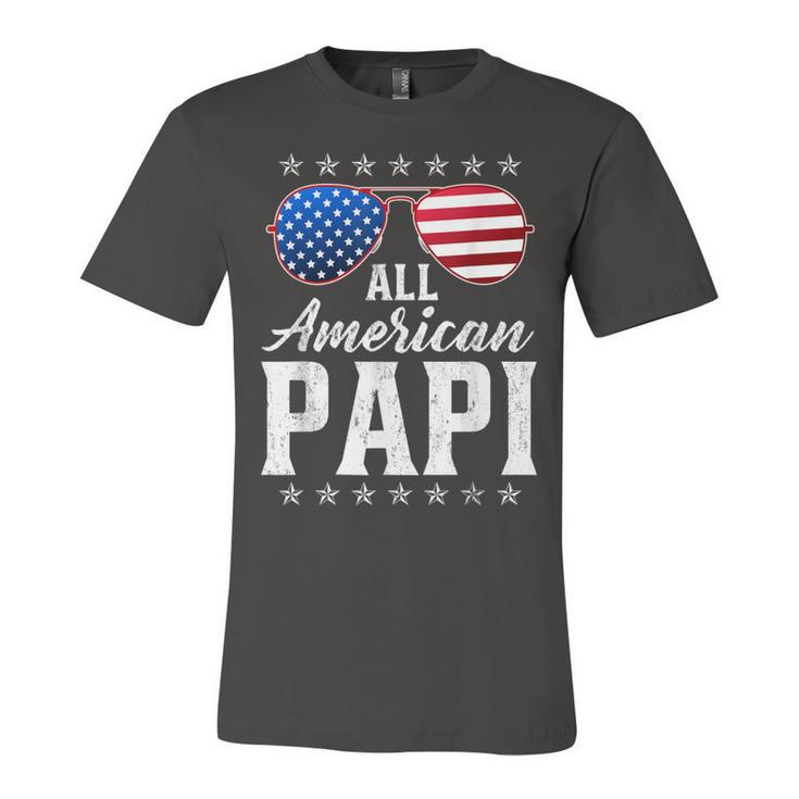 Mens All American Papi 4Th Of July  Fathers Day Papi Gift  Unisex Jersey Short Sleeve Crewneck Tshirt