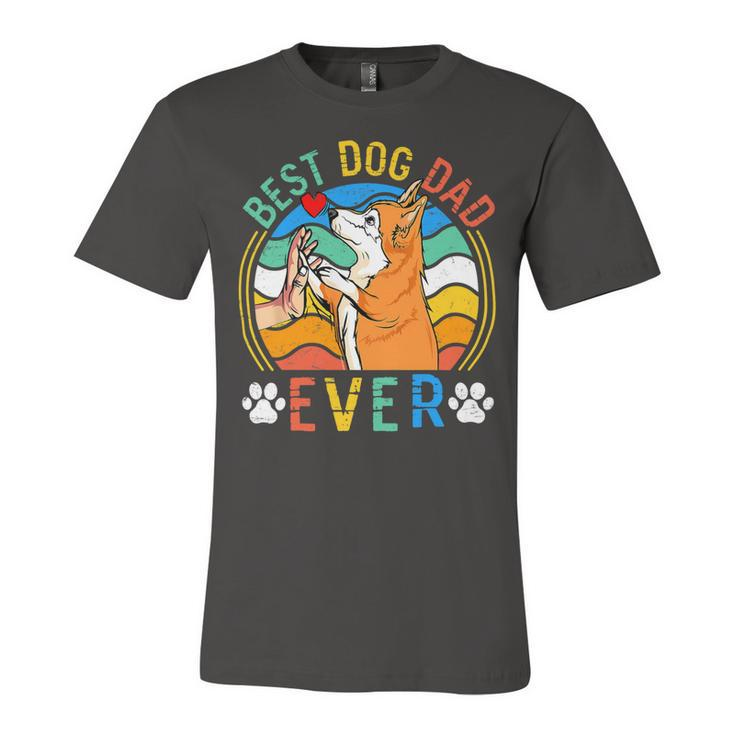 Mens Corgi Best Dog Dad Ever Gifts Dog Lover V3 Unisex Jersey Short Sleeve Crewneck Tshirt