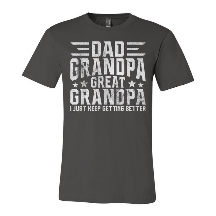 Mens Fathers Day From Grandkids Dad Grandpa Great Grandpa   Unisex Jersey Short Sleeve Crewneck Tshirt