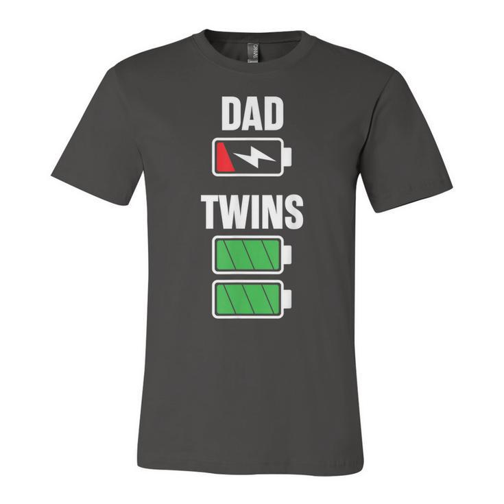Mens Funny Dad Fathers Day Birthday Twins Twin Dad  Unisex Jersey Short Sleeve Crewneck Tshirt