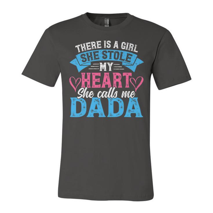 Mens Funny Fathers Day Shirt A Girl She Calls Me Dada Grandpa 7 Shirt Unisex Jersey Short Sleeve Crewneck Tshirt