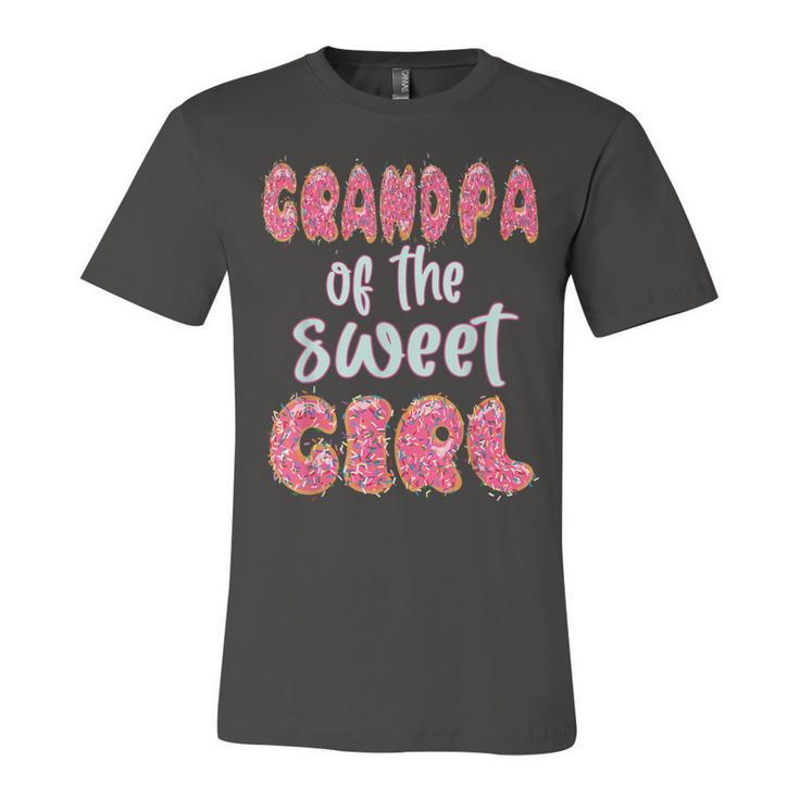 Mens Grandpa Of The Sweet Girl Donut Birthday Party Outfit Family  Unisex Jersey Short Sleeve Crewneck Tshirt
