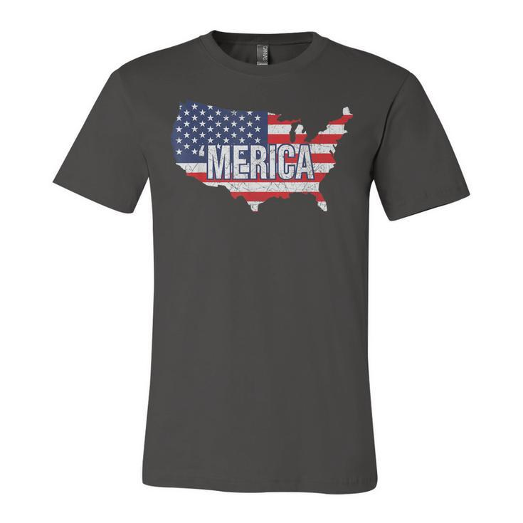 Merica Patriotic American Flag Pride Fourth Of July T  V3 Unisex Jersey Short Sleeve Crewneck Tshirt