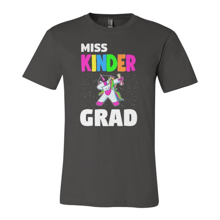 Miss Kinder Grad Kindergarten Graduation Unicorn Jersey T-Shirt