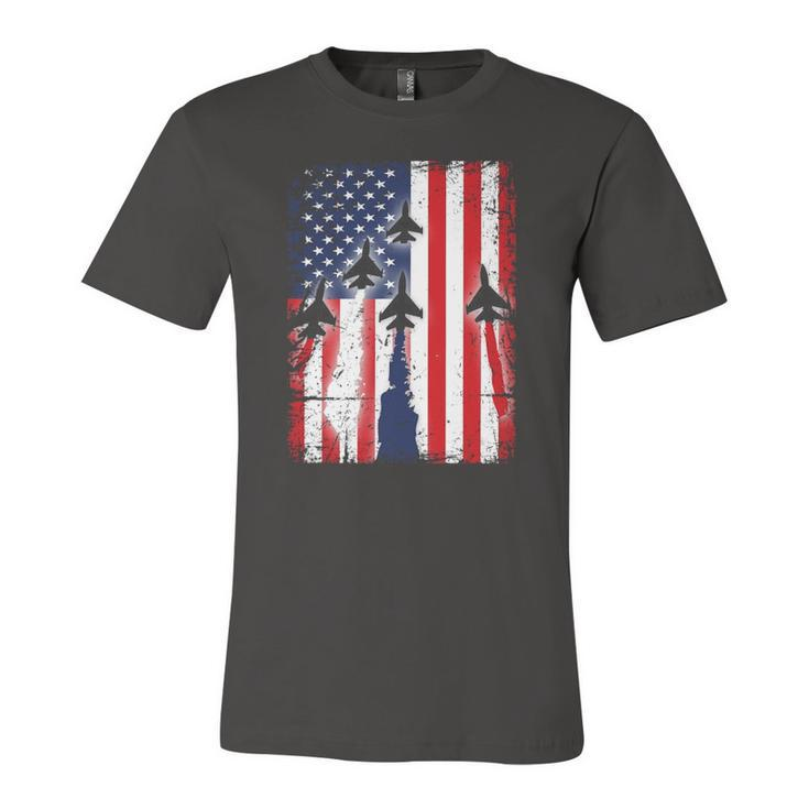 Missing Man Military Formation Patriotic Flag Jersey T-Shirt