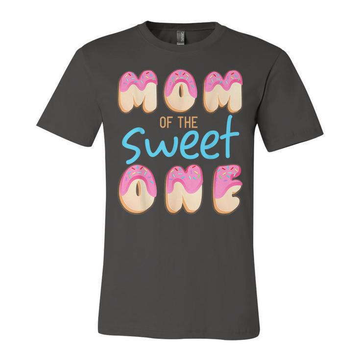 Mom Of Sweet One First Birthday Party Matching Family Donut  Unisex Jersey Short Sleeve Crewneck Tshirt