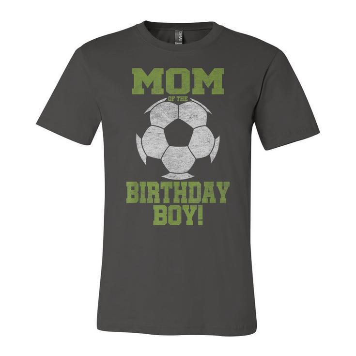 Mom Of The Birthday Boy Soccer Lover Vintage Retro  Unisex Jersey Short Sleeve Crewneck Tshirt