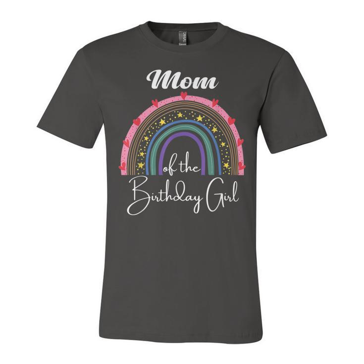 Mom Of The Birthday Girl Rainbow Boho Birthday Party Mama  Unisex Jersey Short Sleeve Crewneck Tshirt