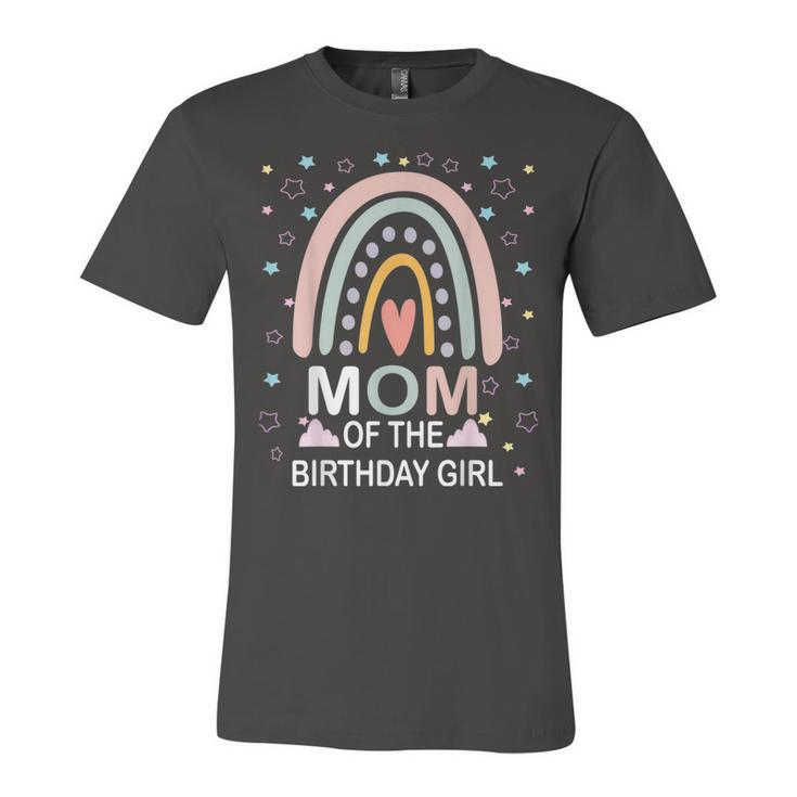 Mom Of The Birthday Girl Rainbow Family Matching Birthday  Unisex Jersey Short Sleeve Crewneck Tshirt