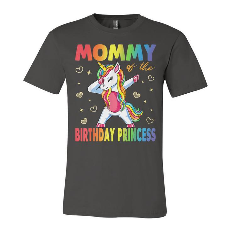 Mommy Of The Birthday Princess Girl Dabbing Unicorn Mom  Unisex Jersey Short Sleeve Crewneck Tshirt