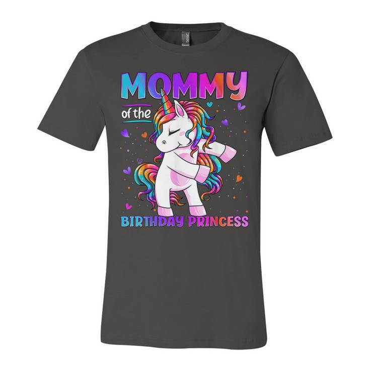 Mommy Of The Birthday Princess Girl Flossing Unicorn Mom  Unisex Jersey Short Sleeve Crewneck Tshirt