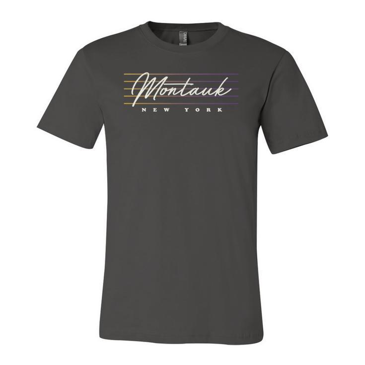 Montauk Retro Style New York Jersey T-Shirt
