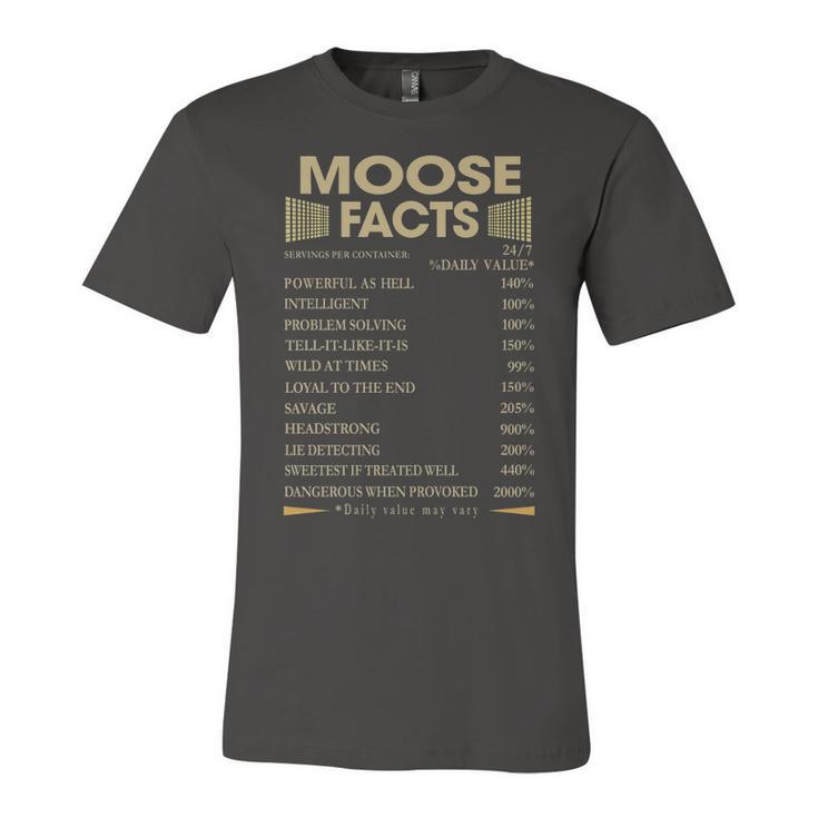 Moose Name Gift   Moose Facts Unisex Jersey Short Sleeve Crewneck Tshirt