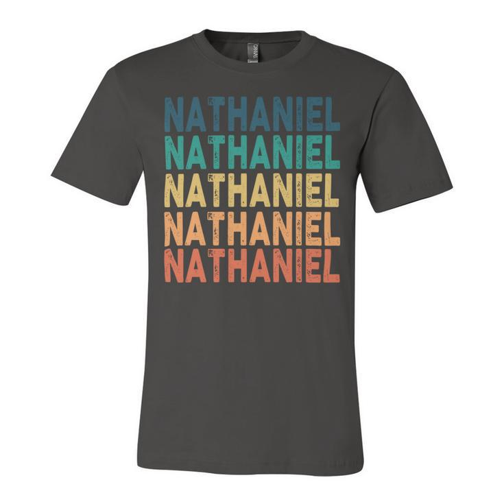 Nathaniel Name Shirt Nathaniel Family Name Unisex Jersey Short Sleeve Crewneck Tshirt